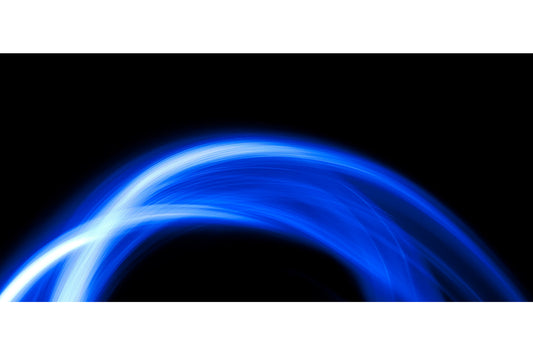 Abstract Blue Neon Light Canvas Art Wall Picture Or Gloss Print