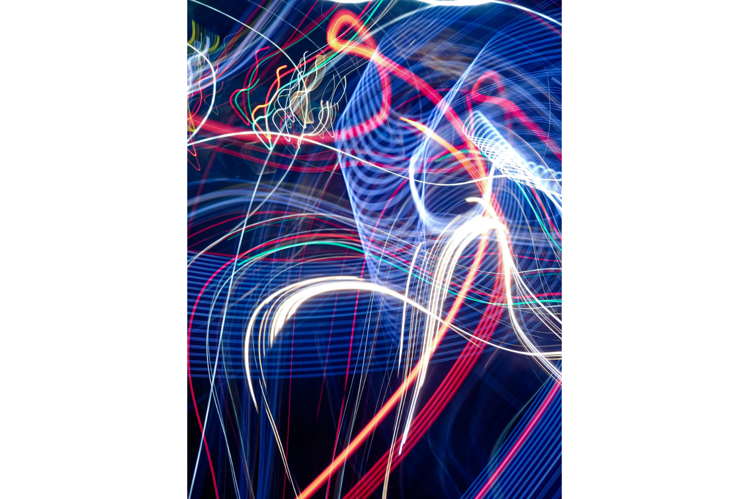 Abstract Lights Blue Red Modern Canvas Art Wall Picture Or Gloss Print