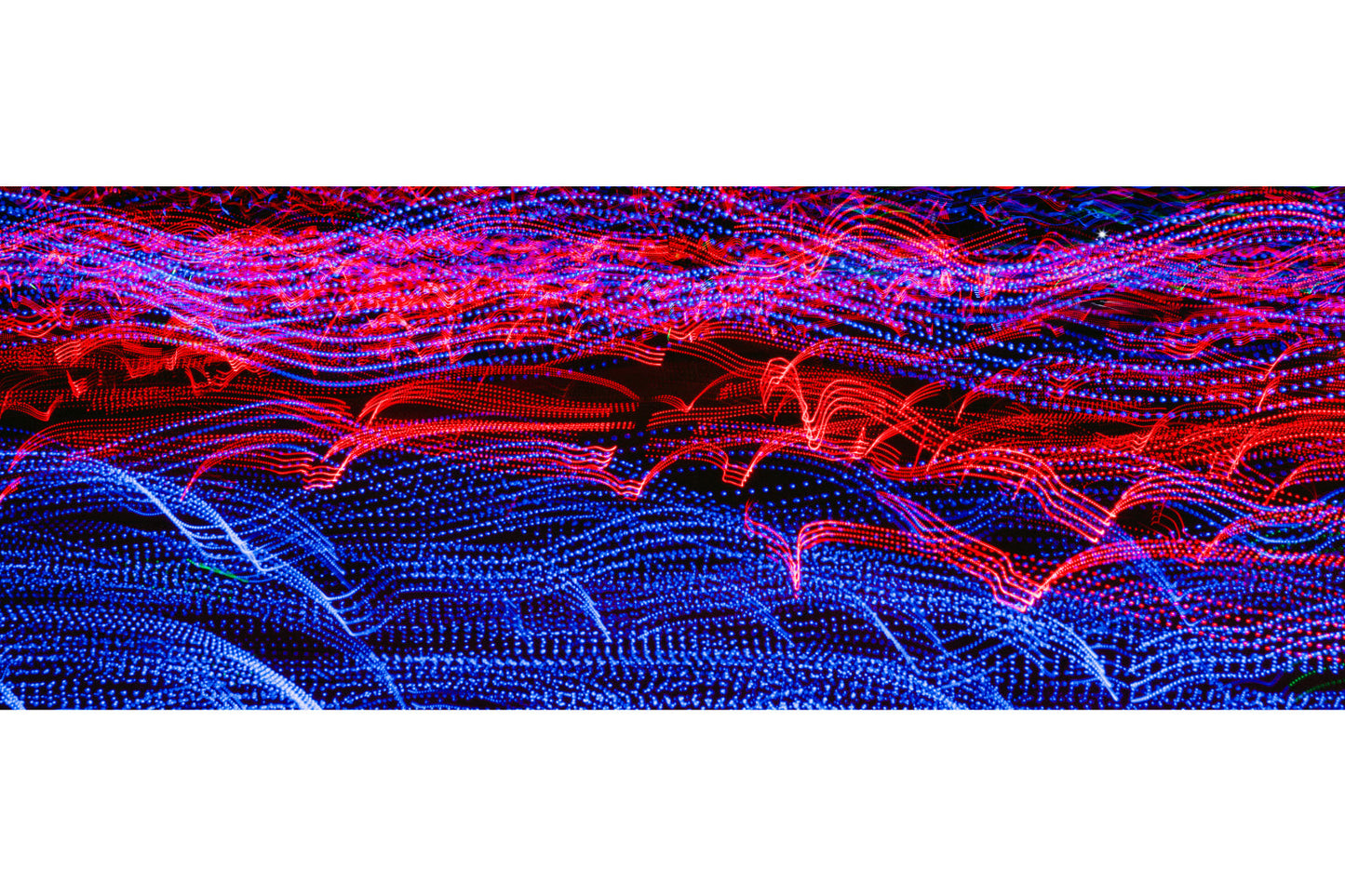 Abstract Lights Red Blue Canvas Art Wall Picture Or Gloss Print