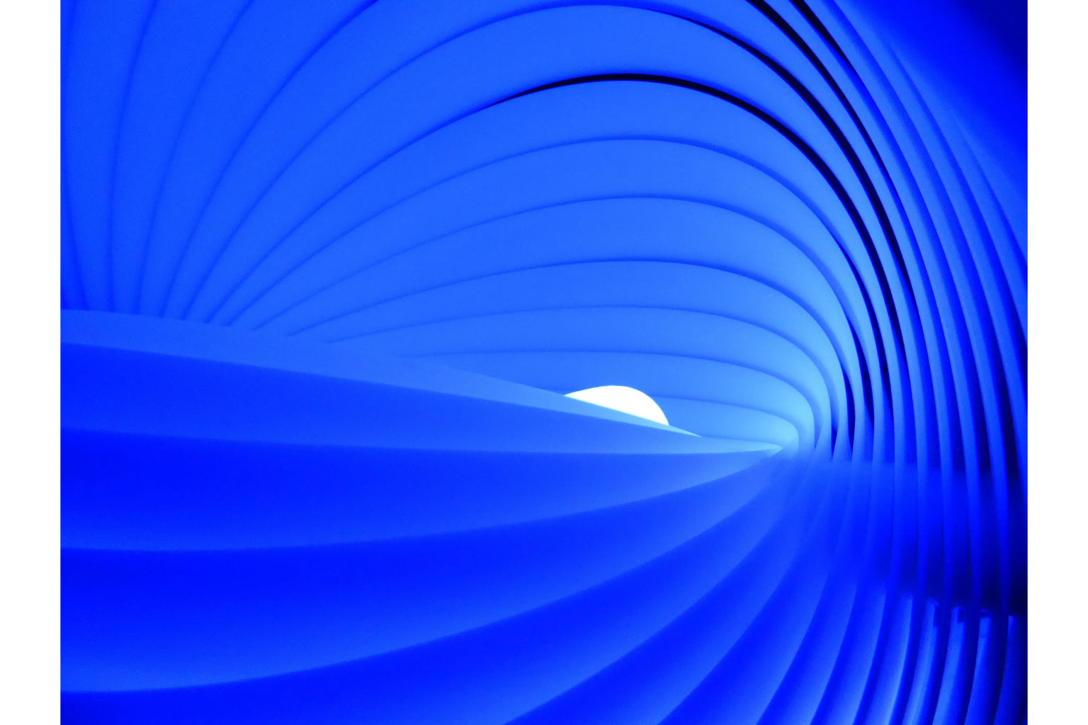 Abstract Modern Blue Tunnel Light Canvas Art Wall Picture Or Gloss Print