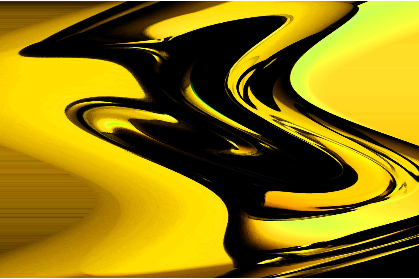 Abstract Modern Yellow Black Pattern Canvas Art Wall Picture Or Gloss Print