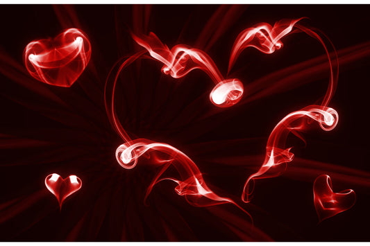 Abstract Red Lights Modern Canvas Art Wall Picture Or Gloss Print