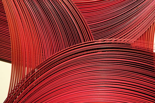 Abstract Strips Red Canvas Art Wall Picture Or Gloss Print