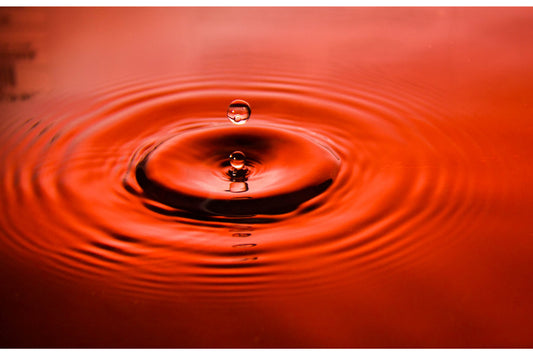 Abstract Water Red Drop Canvas Art Wall Picture Or Gloss Print