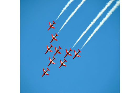 Aviation Aircraft Airplane Red Arrows Canvas Art Wall Picture Or Gloss Print