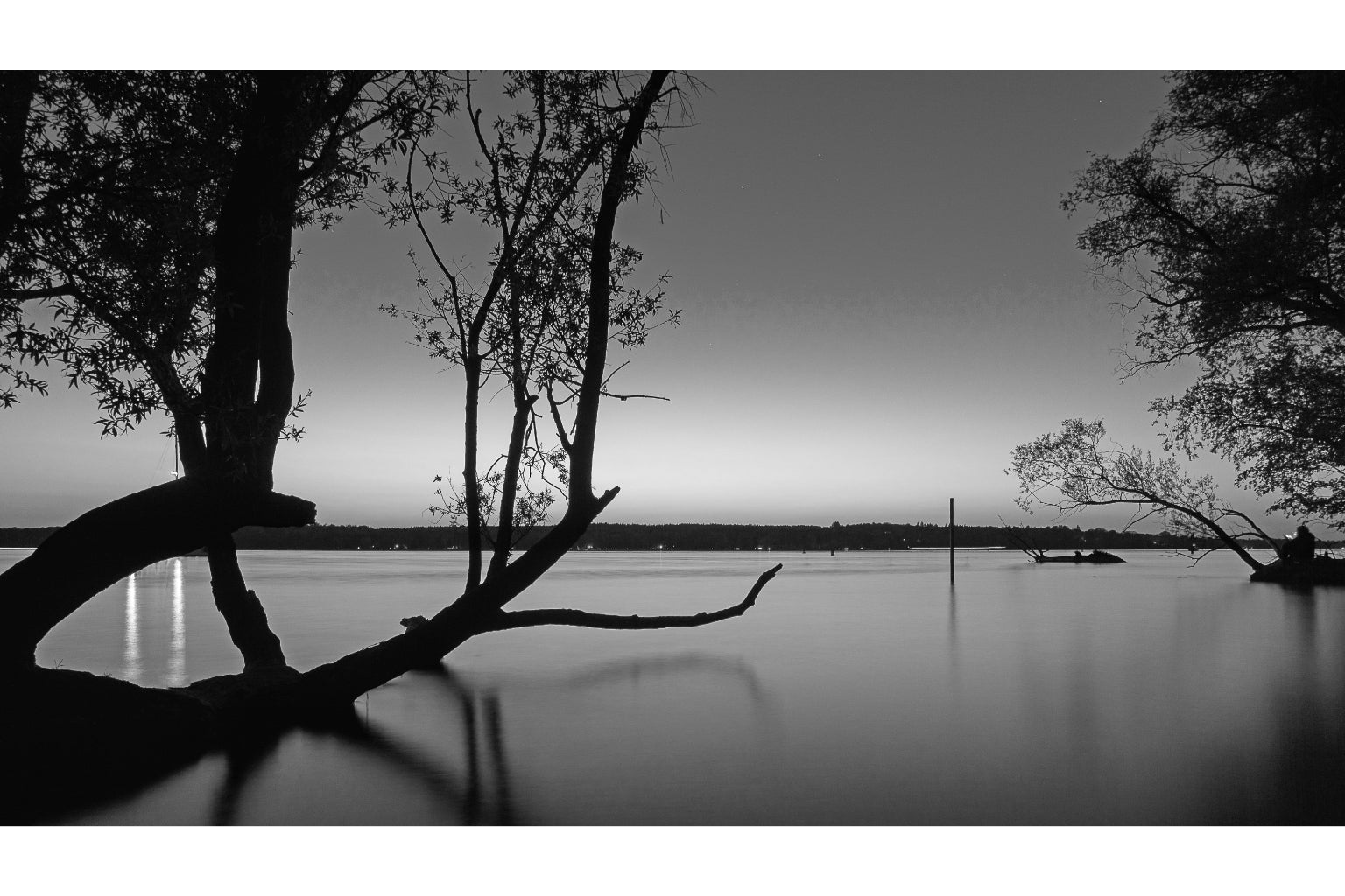 Black White Grey Lake Landscape Canvas Art Wall Picture Or Gloss Print