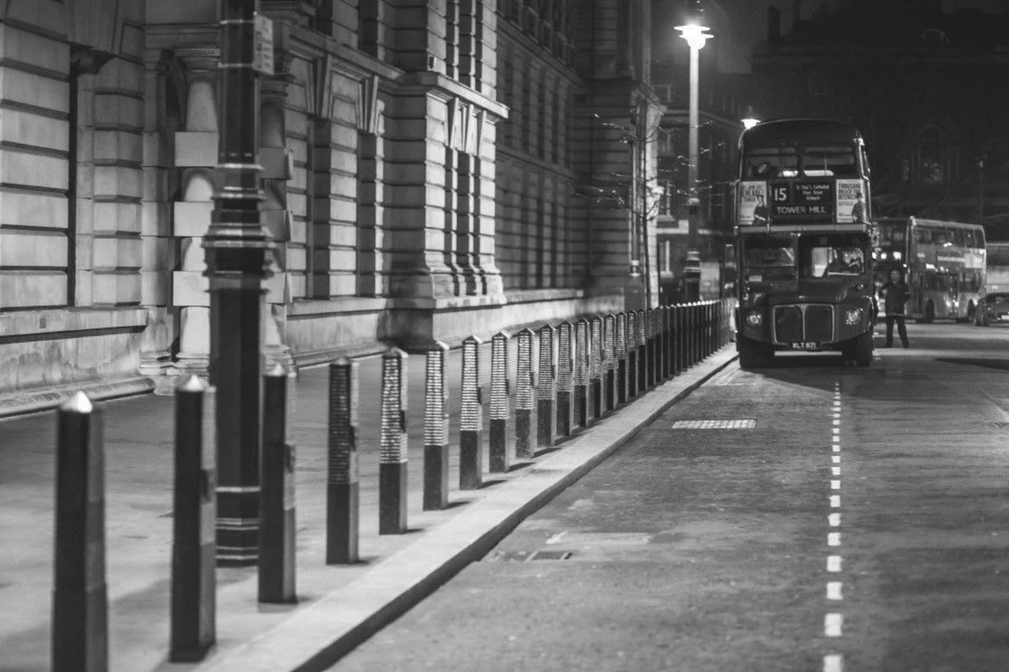 Black White Routemaster Double Decker Bus Canvas Art Wall Picture Or Gloss Print