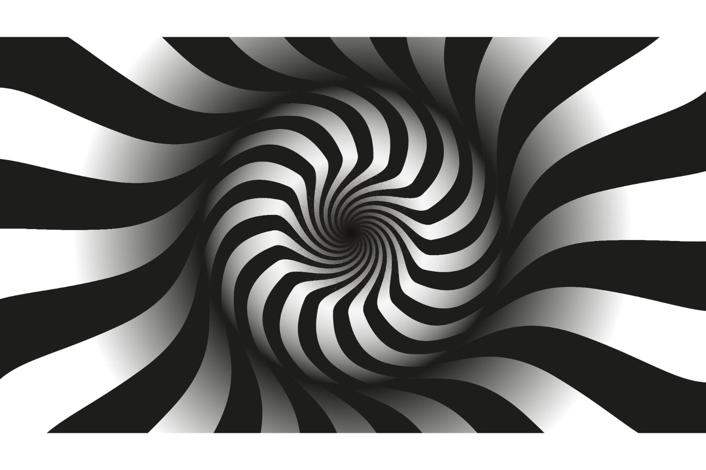 Black White Spiral Abstract Canvas Art Wall Picture Or Gloss Print