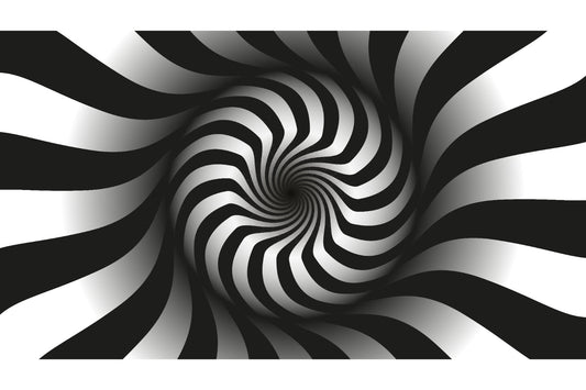 Black White Spiral Abstract Canvas Art Wall Picture Or Gloss Print