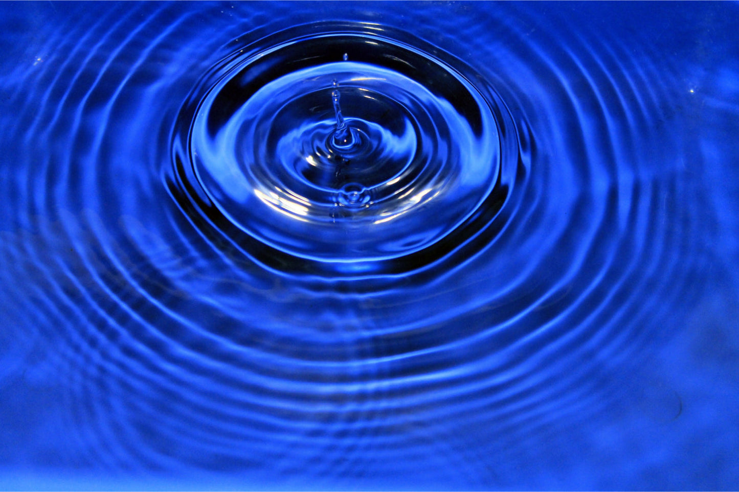 Blue Abstract Water Ripple Canvas Art Wall Picture Or Gloss Print