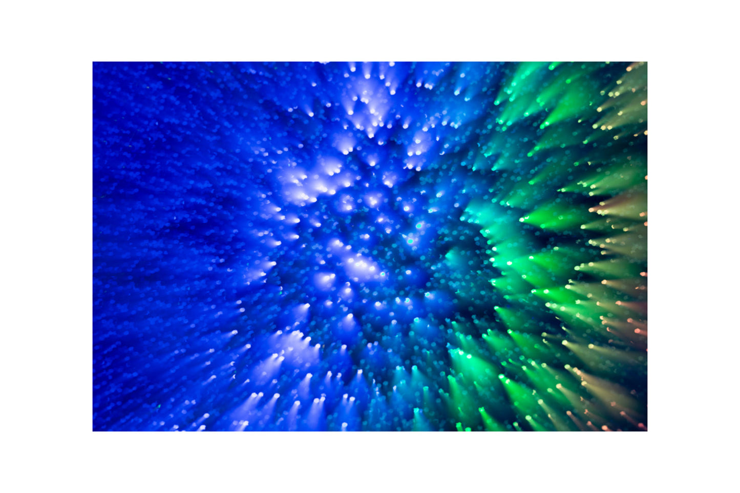 Blue Green Abstract Lights Canvas Art Wall Picture Or Gloss Print