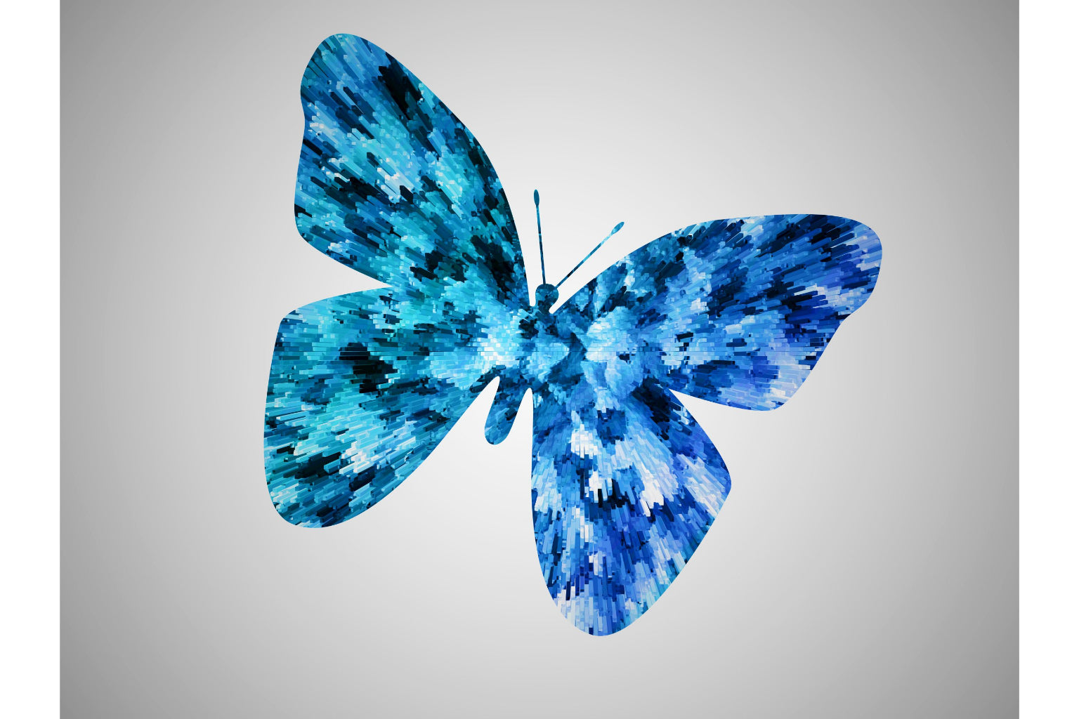 Blue Grey Butterfly Butterflies Canvas Art Wall Picture Or Gloss Print