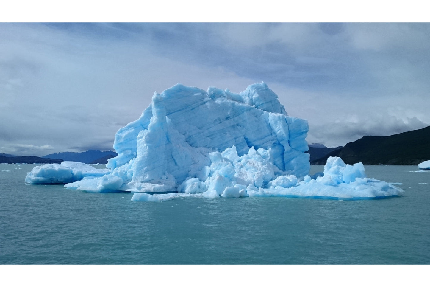 Blue Iceberg Water Sea Ice Canvas Art Wall Picture Or Gloss Print