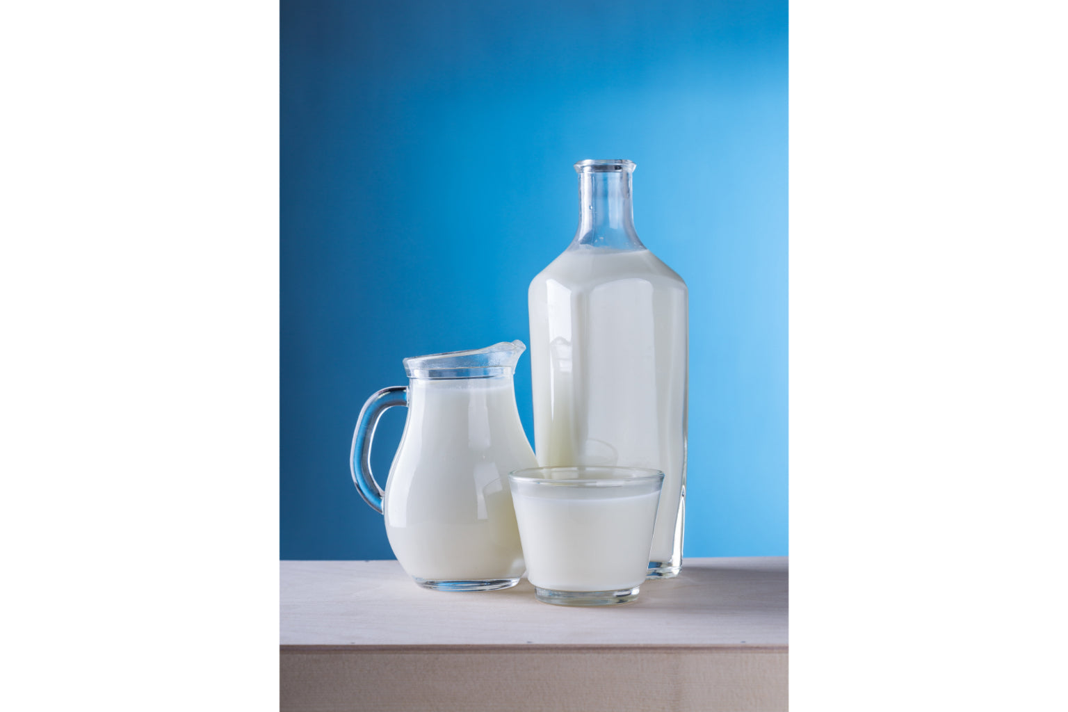 Blue Kitchen Milk Bottle Drinks Cafe Canvas Art Wall Picture Or Gloss Print