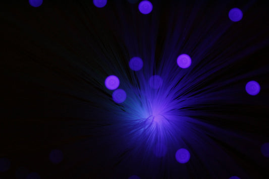 Blue Purple Abstract Lights Canvas Art Wall Picture Or Gloss Print