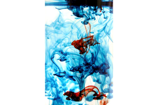 Blue Red Abstract Modern Water Drops Canvas Art Wall Picture Or Gloss Print