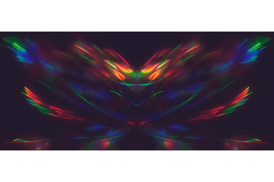 Blue Red Green Abstract Lights Canvas Art Wall Picture Or Gloss Print