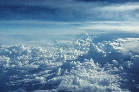 Blue Sky Clouds Landscape Cloudy Weather Canvas Art Wall Picture Or Gloss Print