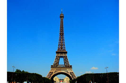 Blue Sky Eiffel Tower Paris City Canvas Art Wall Picture Or Gloss Print