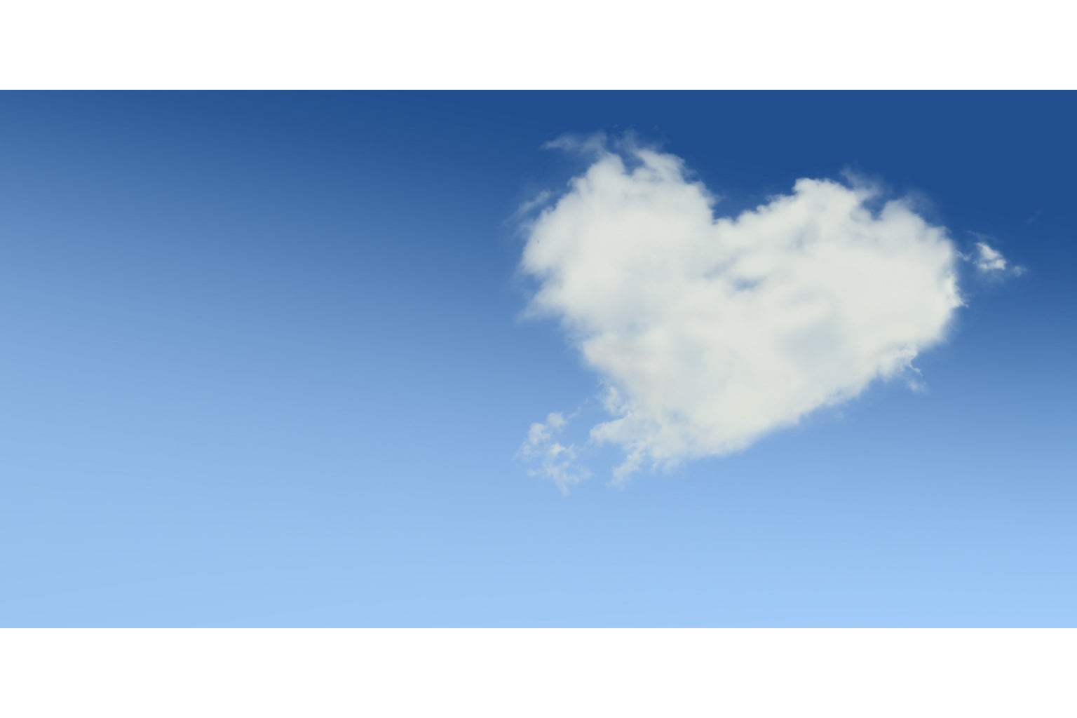 Blue Sky Heart Cloud Canvas Art Wall Picture Or Gloss Print