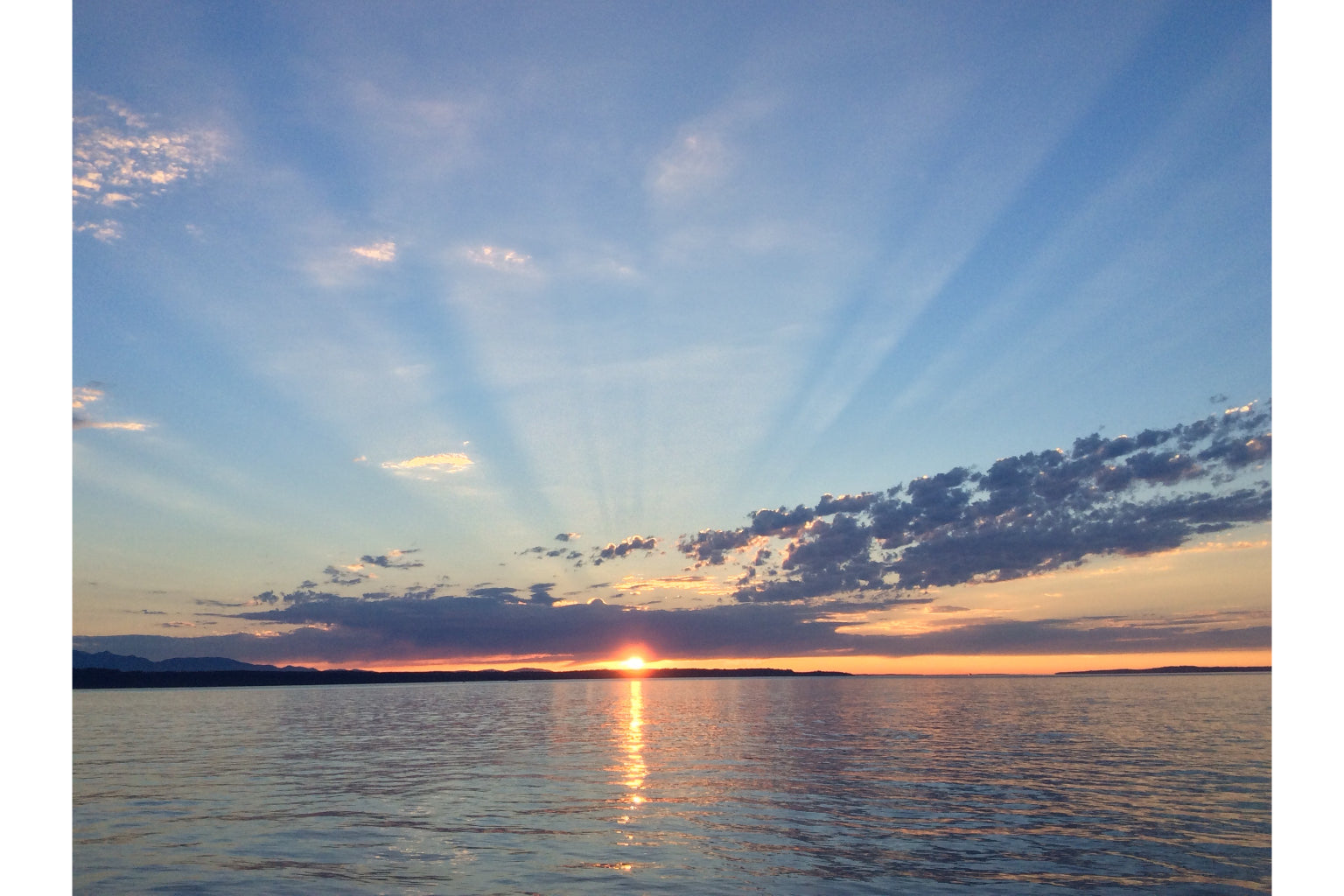 Blue Sky Ocean Sea Sunset Sunrise Canvas Art Wall Picture Or Gloss Print