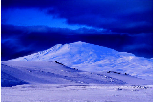 Blue Snow Mountains Landscape Canvas Art Wall Picture Or Gloss Print