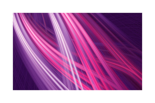 Cerise Pink Purple Modern Waves Canvas Art Wall Picture Or Gloss Print