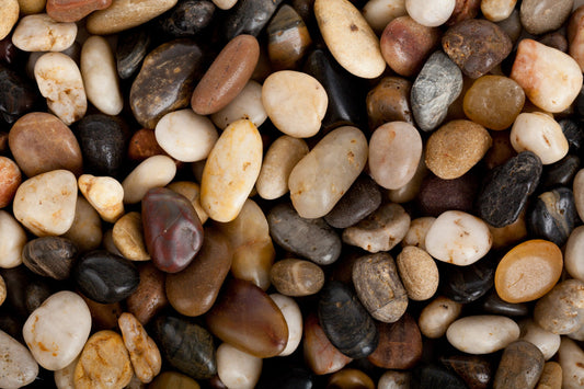 Cream Brown Pebbles Stones Canvas Art Wall Picture Or Gloss Print