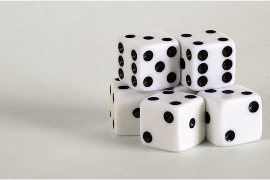 Dice Games Black White Canvas Art Wall Picture Or Gloss Print