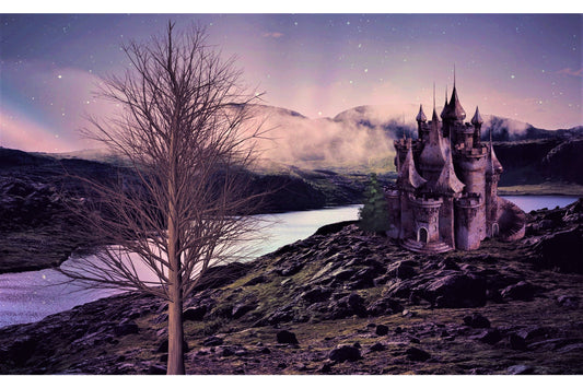 Fantasy Castle Landscape Canvas Art Wall Picture Or Gloss Print