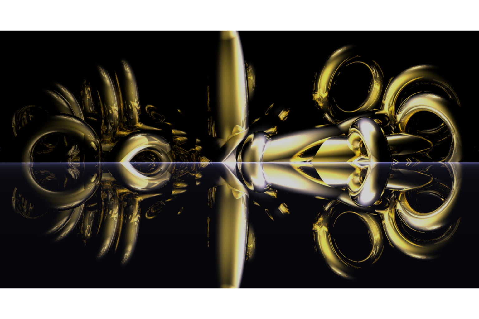 Gold Silver Abstract Lights Canvas Art Wall Picture Or Gloss Print