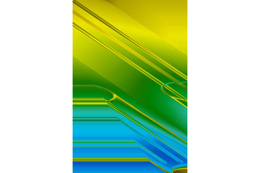 Green Blue Abstract Lines Canvas Art Wall Picture Or Gloss Print