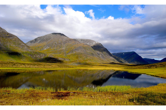 Green Countryside Hills Lake Landscape Canvas Art Wall Picture Or Gloss Print