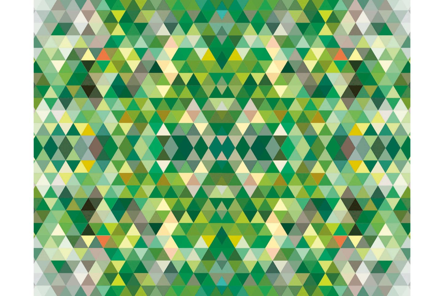 Green Grey Triangles Geometry Abstract Canvas Art Wall Picture Or Gloss Print