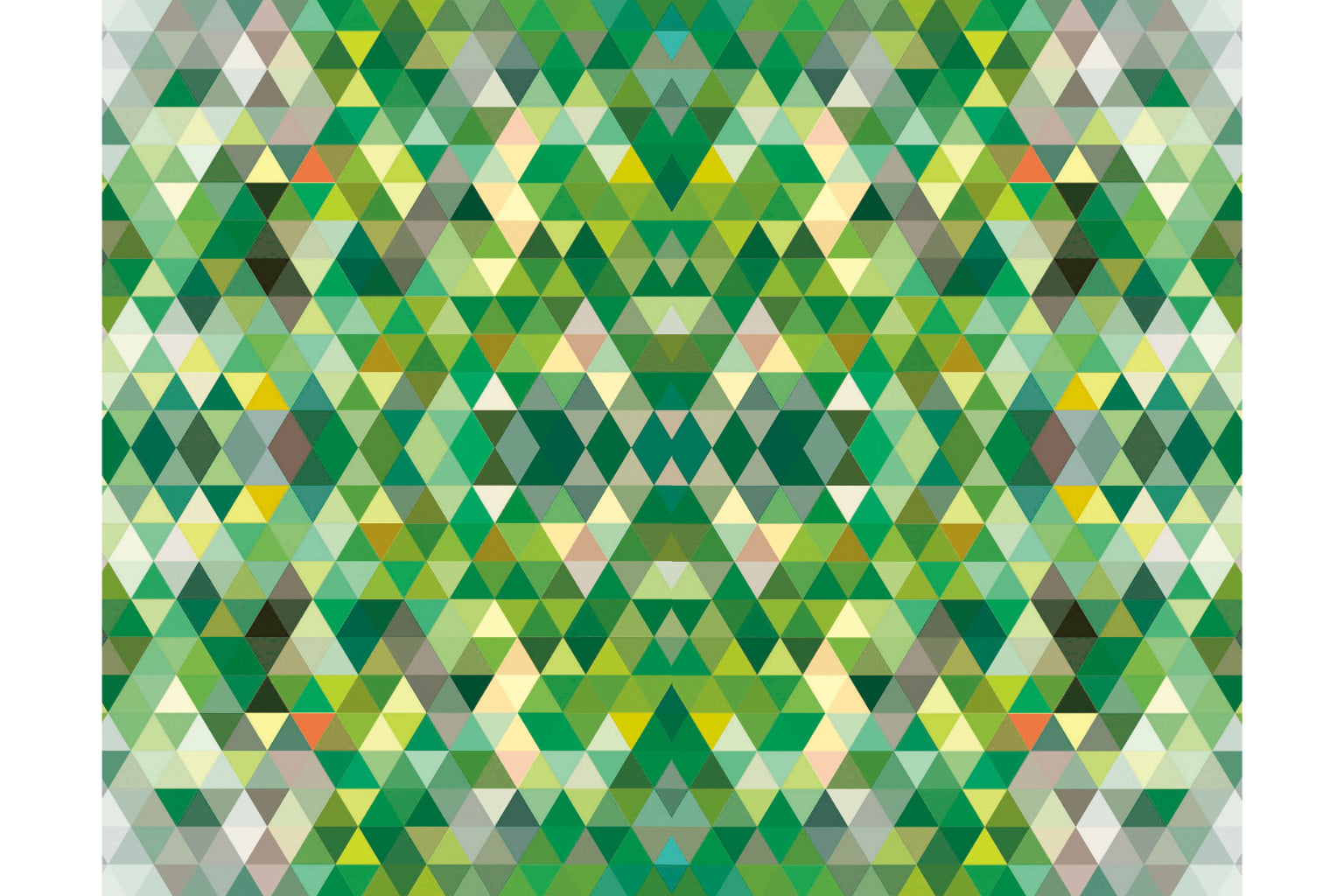 Green Grey Triangles Geometry Abstract Canvas Art Wall Picture Or Gloss Print