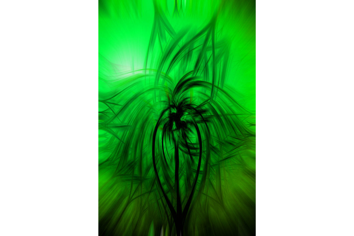 Green Modern Black Abstract Canvas Art Wall Picture Or Gloss Print