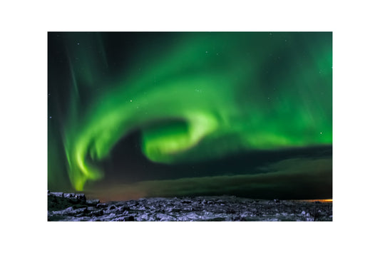 Green Northern Lights Aurora Borealis Canvas Art Wall Picture Or Gloss Print