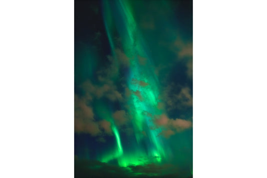 Green Northern Lights Sky Canvas Art Wall Picture Or Gloss Print