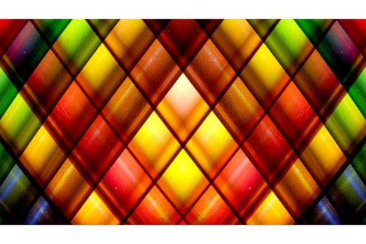 Green Red Yellow Orange Abstract Canvas Art Wall Picture Or Gloss Print