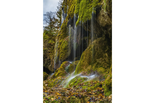 Green Waterfall Landscape Rocks Canvas Art Wall Picture Or Gloss Print