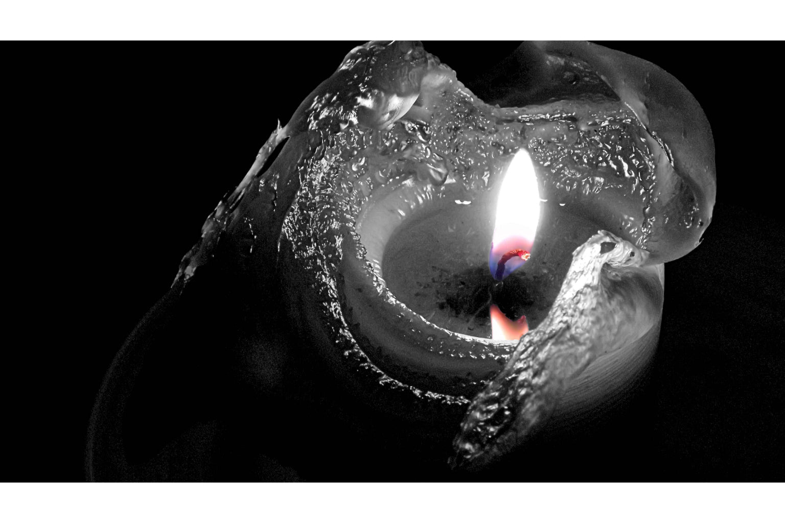 Grey Black Burning Candle Canvas Art Wall Picture Or Gloss Print