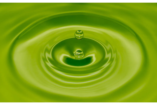 Lime Green Water Drop Abstract Canvas Art Wall Picture Or Gloss Print