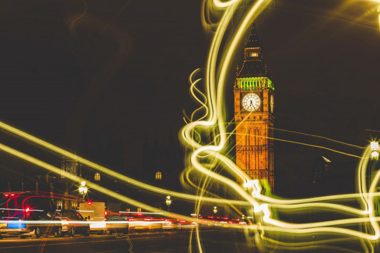 London City Big Ben Night Lights Cityscape Canvas Art Wall Picture Or Gloss Print