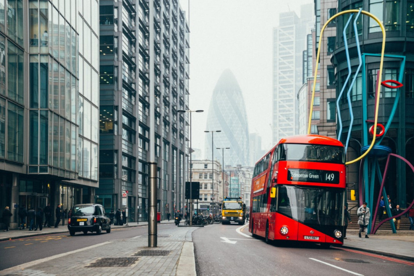 London City Red Double Decker Bus Canvas Art Wall Picture Or Gloss Print