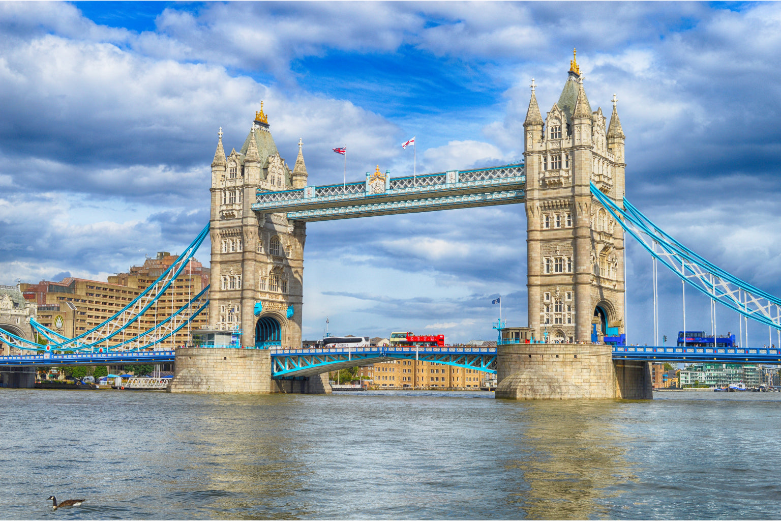 London City Tower Bridge Thames River Canvas Art Wall Picture Or Gloss Print