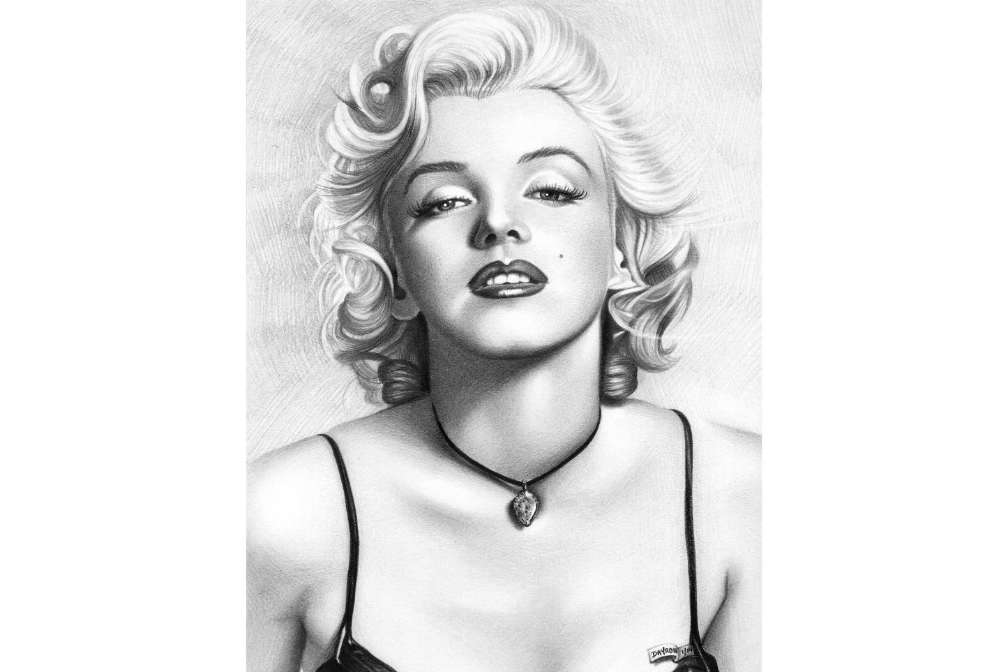 Marilyn Monroe Black White Drawing Canvas Art Wall Picture Or Gloss Print