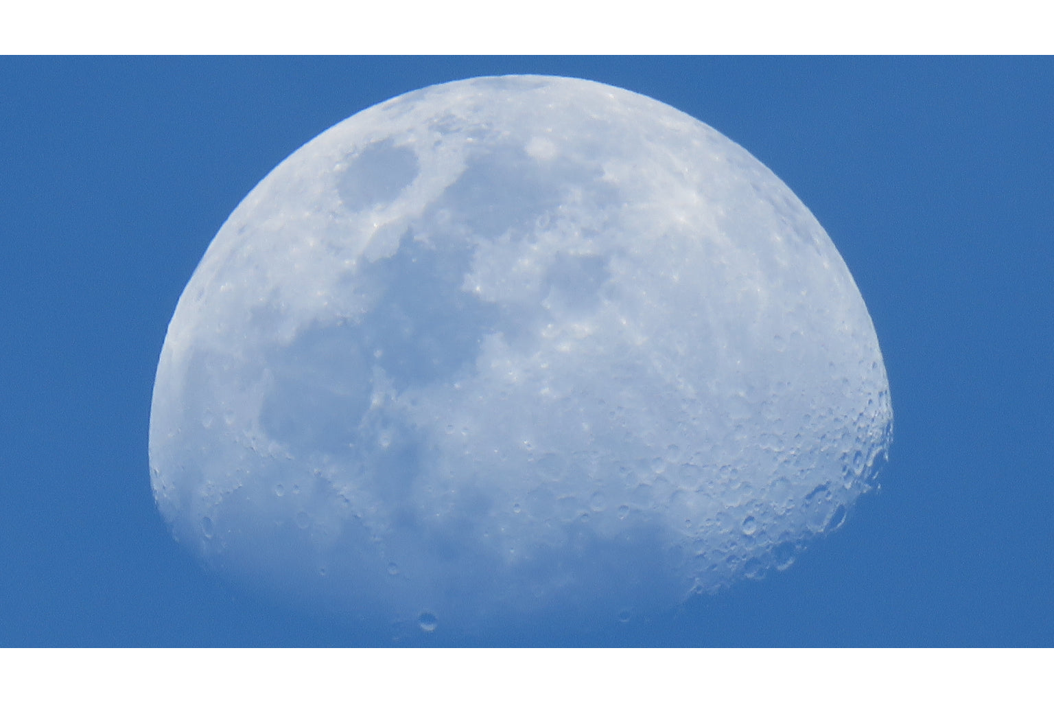 Moon Blue Sky Space Canvas Art Wall Picture Or Gloss Print