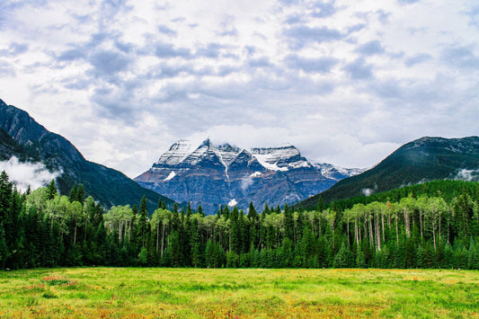 Mountain Top Landscape Green Canvas Art Wall Picture Or Gloss Print