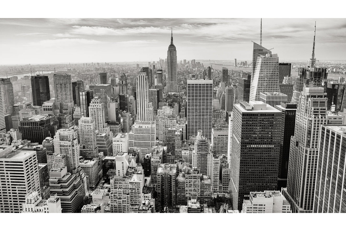 New York City Black White Cityscape Canvas Art Wall Picture Or Gloss Print