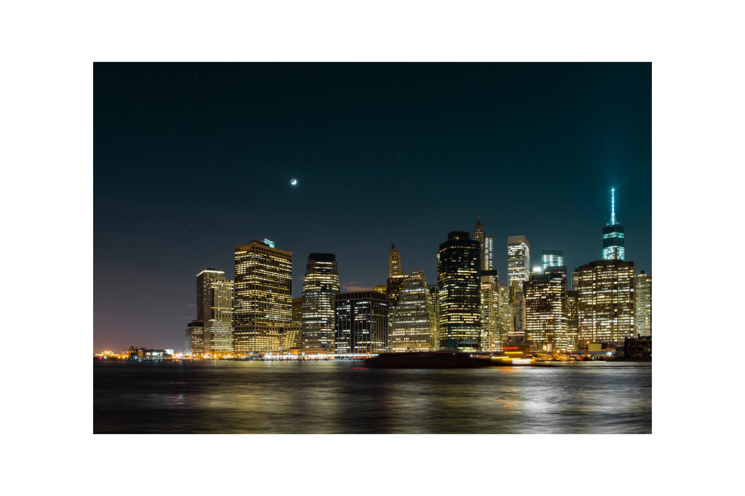 New York City Lights Canvas Art Wall Picture Or Gloss Print